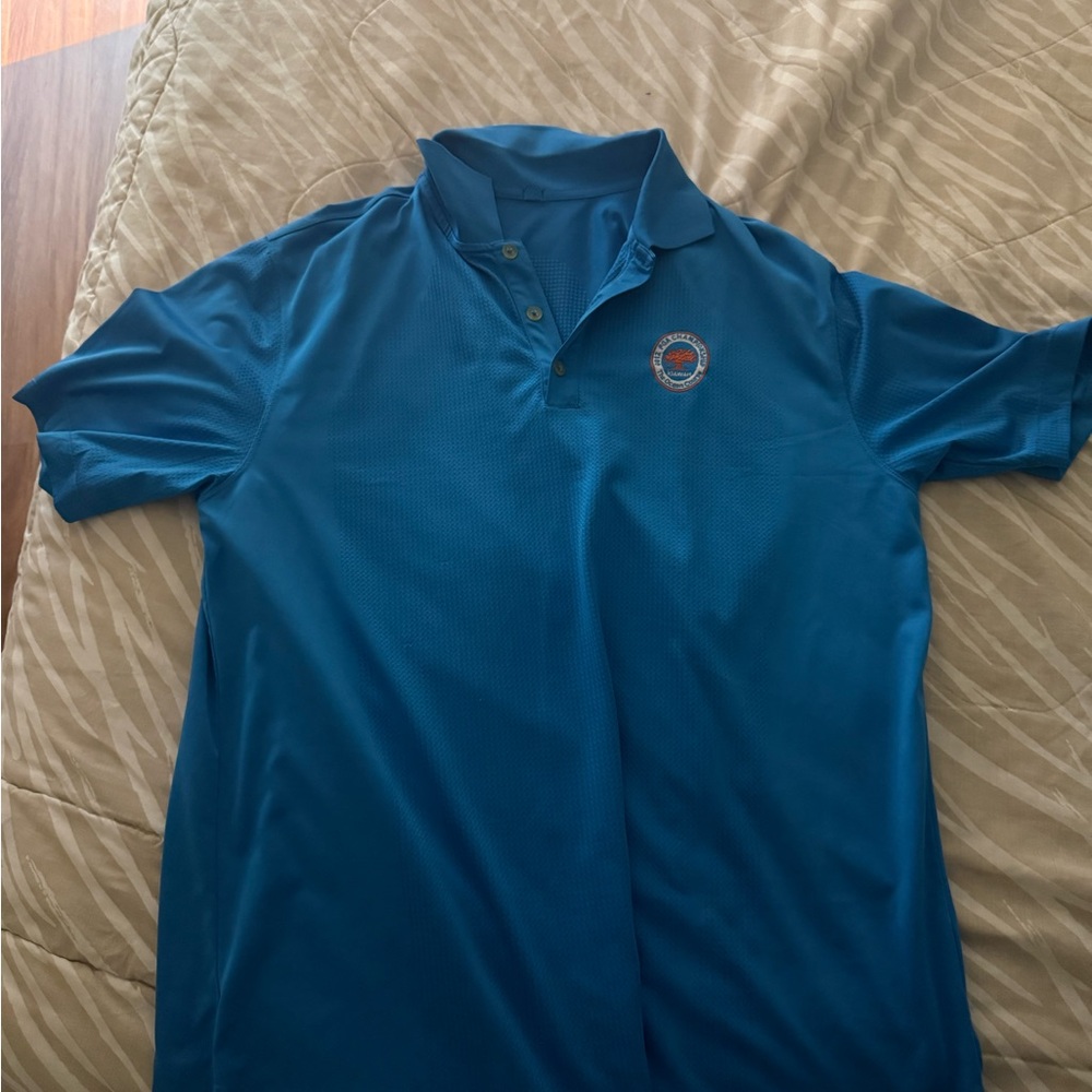 Nike Vibrant Blue Polo Shirt Kiawah Island PGA Championship Logo